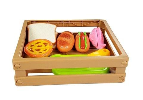 LEAN Toys Zestaw Do Krojenia Hot Dog Ryba na Rzepy w Skrzyni LEAN Toys Zestaw Do Krojenia Hot Dog Ryba na Rzepy w Skrzyni