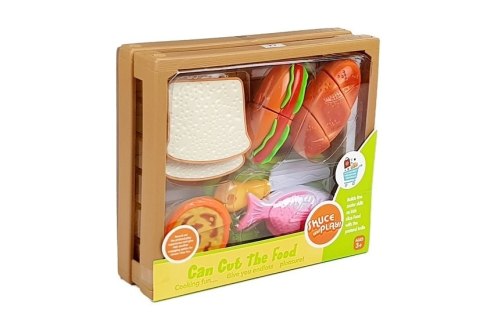 LEAN Toys Zestaw Do Krojenia Hot Dog Ryba na Rzepy w Skrzyni LEAN Toys Zestaw Do Krojenia Hot Dog Ryba na Rzepy w Skrzyni