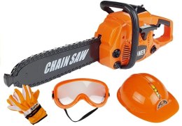 LEAN Toys Zestaw Majsterkowicza Piła Rękawice Kask Okulary﻿