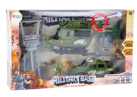 LEAN Toys Zestaw Militarny Helikopter Wojskowy Wóz Bojowy Wieża Kontrolna Żołnierz LEAN Toys Zestaw Militarny Helikopter Wojskowy Wóz Bojowy Wieża Kontrolna Żołnierz