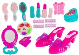 LEAN Toys Zestaw Piękności w Walizce Wałki Klapki Koraliki