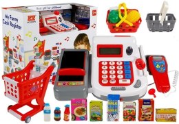 LEAN Toys Zestaw sklepowy kasa wózek