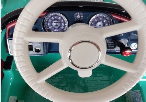 LEAN CARS Auto na Akumulator BMW Retro Zielone Lakierowane LEAN CARS Auto na Akumulator BMW Retro Zielone Lakierowane