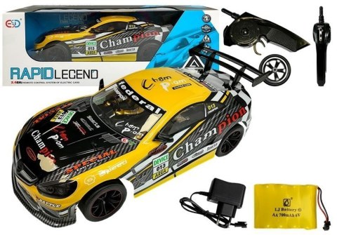 LEAN Toys Auto Zdalnie Sterowane Sportowe 2.4GHz Żółte LEAN Toys Auto Zdalnie Sterowane Sportowe 2.4GHz Żółte