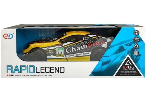 LEAN Toys Auto Zdalnie Sterowane Sportowe 2.4GHz Żółte LEAN Toys Auto Zdalnie Sterowane Sportowe 2.4GHz Żółte