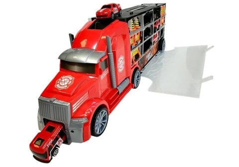 LEAN Toys Ciężarówka Straży Pożarnej Sorter Walizka z Autkami Helikopter Czerwona LEAN Toys Ciężarówka Straży Pożarnej Sorter Walizka z Autkami Helikopter Czerwona