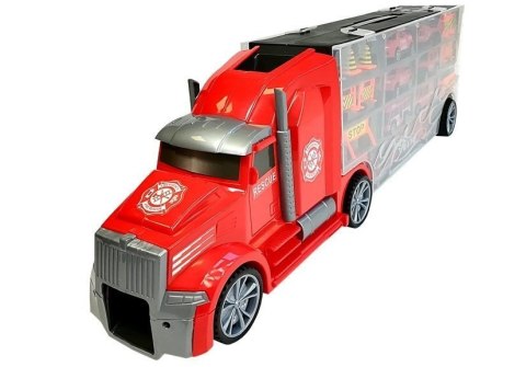 LEAN Toys Ciężarówka Straży Pożarnej Sorter Walizka z Autkami Helikopter Czerwona LEAN Toys Ciężarówka Straży Pożarnej Sorter Walizka z Autkami Helikopter Czerwona