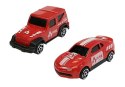 LEAN Toys Ciężarówka Straży Pożarnej Sorter Walizka z Autkami Helikopter Czerwona