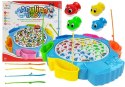 LEAN Toys Gra Zręcznościowa Łowienie Rybek 4 Wędki Niebieska