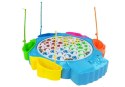 LEAN Toys Gra Zręcznościowa Łowienie Rybek 4 Wędki Niebieska