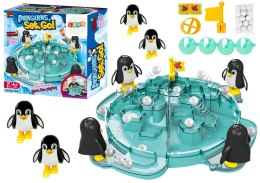 LEAN Toys Gra Zręcznościowa Pingwiny na Lodowcu Podbijanie Piłek