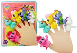 LEAN Toys Nakładki na palce Kucyki Pacynki Jednorożec 5 elem.