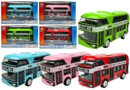 LEAN Toys Piętrowy Autobus Napęd Naciągowy 4 Kolorów