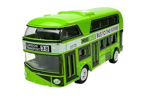 LEAN Toys Piętrowy Autobus Napęd Naciągowy 4 Kolorów LEAN Toys Piętrowy Autobus Napęd Naciągowy 4 Kolorów