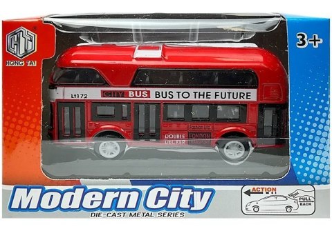 LEAN Toys Piętrowy Autobus Napęd Naciągowy 4 Kolorów LEAN Toys Piętrowy Autobus Napęd Naciągowy 4 Kolorów
