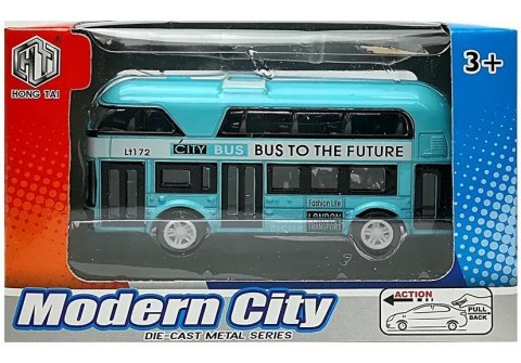 LEAN Toys Piętrowy Autobus Napęd Naciągowy 4 Kolorów LEAN Toys Piętrowy Autobus Napęd Naciągowy 4 Kolorów