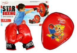 LEAN Toys Zestaw Bokserski Rękawice Tarcza Sporty Walki