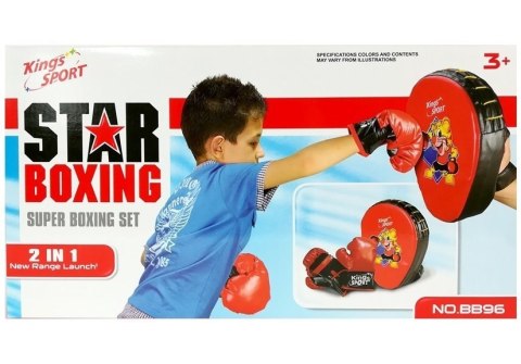 LEAN Toys Zestaw Bokserski Rękawice Tarcza Sporty Walki LEAN Toys Zestaw Bokserski Rękawice Tarcza Sporty Walki