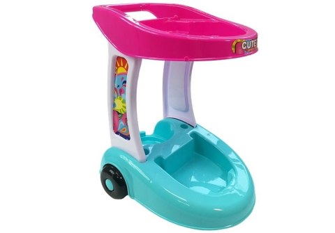 LEAN Toys Zestaw Do Sprzątania Na Wózku Odkurzacz Różowy LEAN Toys Zestaw Do Sprzątania Na Wózku Odkurzacz Różowy