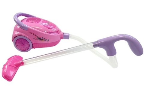 LEAN Toys Zestaw Do Sprzątania Na Wózku Odkurzacz Różowy LEAN Toys Zestaw Do Sprzątania Na Wózku Odkurzacz Różowy