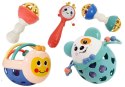 LEAN Toys Zestaw Grzechotek Miękkie Gryzak 5 szt