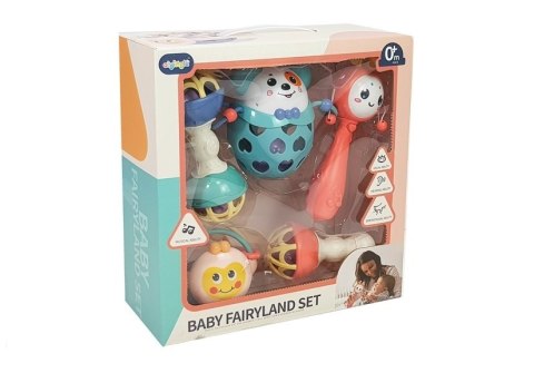 LEAN Toys Zestaw Grzechotek Miękkie Gryzak 5 szt LEAN Toys Zestaw Grzechotek Miękkie Gryzak 5 szt