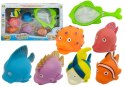 LEAN Toys Zestaw Gumowych Rybek do Kąpieli Strzelają Wodą