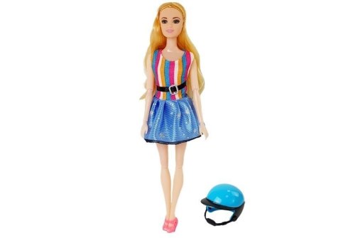 LEAN Toys Zestaw Lalka Ze Skuterem Kask Długie Włosy Różowy LEAN Toys Zestaw Lalka Ze Skuterem Kask Długie Włosy Różowy