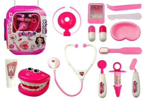 LEAN Toys Zestaw Lekarski w Walizce Stetoskop Lusterko Biały LEAN Toys Zestaw Lekarski w Walizce Stetoskop Lusterko Biały