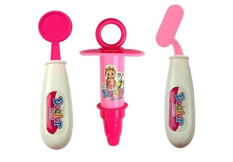 LEAN Toys Zestaw Lekarski w Walizce Stetoskop Lusterko Biały LEAN Toys Zestaw Lekarski w Walizce Stetoskop Lusterko Biały
