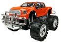 LEAN Toys Zestaw Pojazdów Pomarańczowy Monster Truck Czerwone BMW Laweta 58 cm
