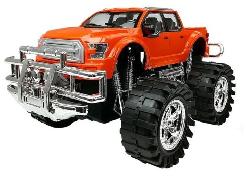 LEAN Toys Zestaw Pojazdów Pomarańczowy Monster Truck Czerwone BMW Laweta 58 cm LEAN Toys Zestaw Pojazdów Pomarańczowy Monster Truck Czerwone BMW Laweta 58 cm
