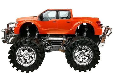 LEAN Toys Zestaw Pojazdów Pomarańczowy Monster Truck Czerwone BMW Laweta 58 cm LEAN Toys Zestaw Pojazdów Pomarańczowy Monster Truck Czerwone BMW Laweta 58 cm