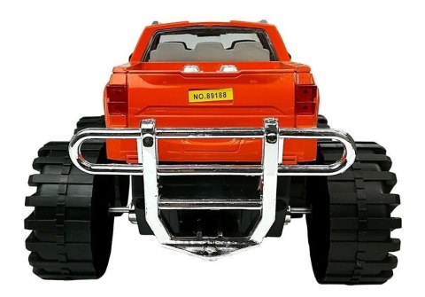 LEAN Toys Zestaw Pojazdów Pomarańczowy Monster Truck Czerwone BMW Laweta 58 cm LEAN Toys Zestaw Pojazdów Pomarańczowy Monster Truck Czerwone BMW Laweta 58 cm