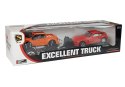LEAN Toys Zestaw Pojazdów Pomarańczowy Monster Truck Czerwone BMW Laweta 58 cm