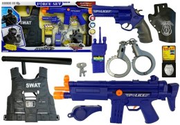 LEAN Toys Zestaw Policyjny Karabin Odgłosy Strzelania Naciąg