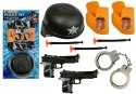 LEAN Toys Zestaw Policyjny Pistolety na Strzałki Kajdanki