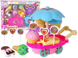 LEAN Toys Zestaw Słodkości Wózek Stoisko Lodziarnia