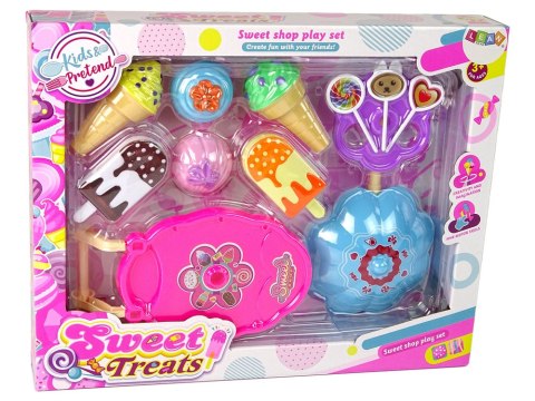 LEAN Toys Zestaw Słodkości Wózek Stoisko Lodziarnia LEAN Toys Zestaw Słodkości Wózek Stoisko Lodziarnia