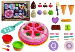 LEAN Toys Zestaw Słodkości do Zabawy w Cukiernię Ciasto Lody