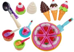 LEAN Toys Zestaw Słodyczy Desery Lody Ciasteczka Akcesoria