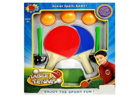LEAN Toys Zestaw do Tenisa Stołowego Paletki Siatka Piłeczki LEAN Toys Zestaw do Tenisa Stołowego Paletki Siatka Piłeczki