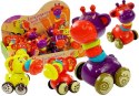 LEAN Toys Zwierzęta na kółkach Żyrafa Czerwona Słoń Żółty