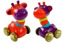 LEAN Toys Zwierzęta na kółkach Żyrafa Czerwona Słoń Żółty