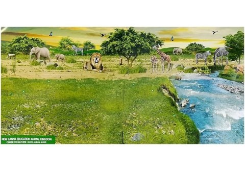 LEAN Toys Żyrafy Figurki Edukacyjne Rodzina 3 sztuki + Tło Afryka LEAN Toys Żyrafy Figurki Edukacyjne Rodzina 3 sztuki + Tło Afryka