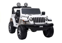 LEAN CARS Auto na Akumulator Jeep Rubicon 4x4 Biały