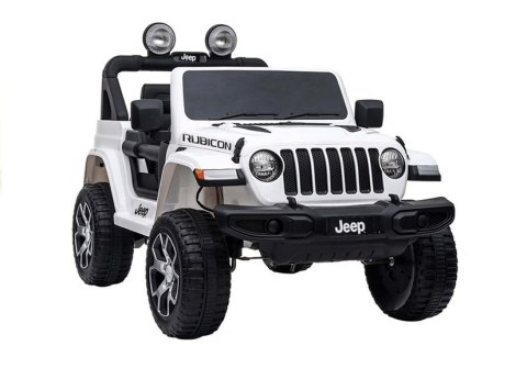 LEAN CARS Auto na Akumulator Jeep Rubicon 4x4 Biały LEAN CARS Auto na Akumulator Jeep Rubicon 4x4 Biały