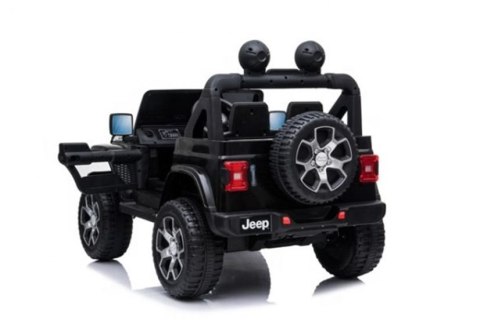 LEAN CARS Auto na Akumulator Jeep Rubicon 4x4 Czarny LEAN CARS Auto na Akumulator Jeep Rubicon 4x4 Czarny