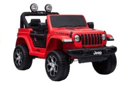 LEAN CARS Auto na Akumulator Jeep Rubicon 4x4 Czerwony