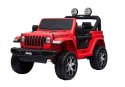 LEAN CARS Auto na Akumulator Jeep Rubicon 4x4 Czerwony